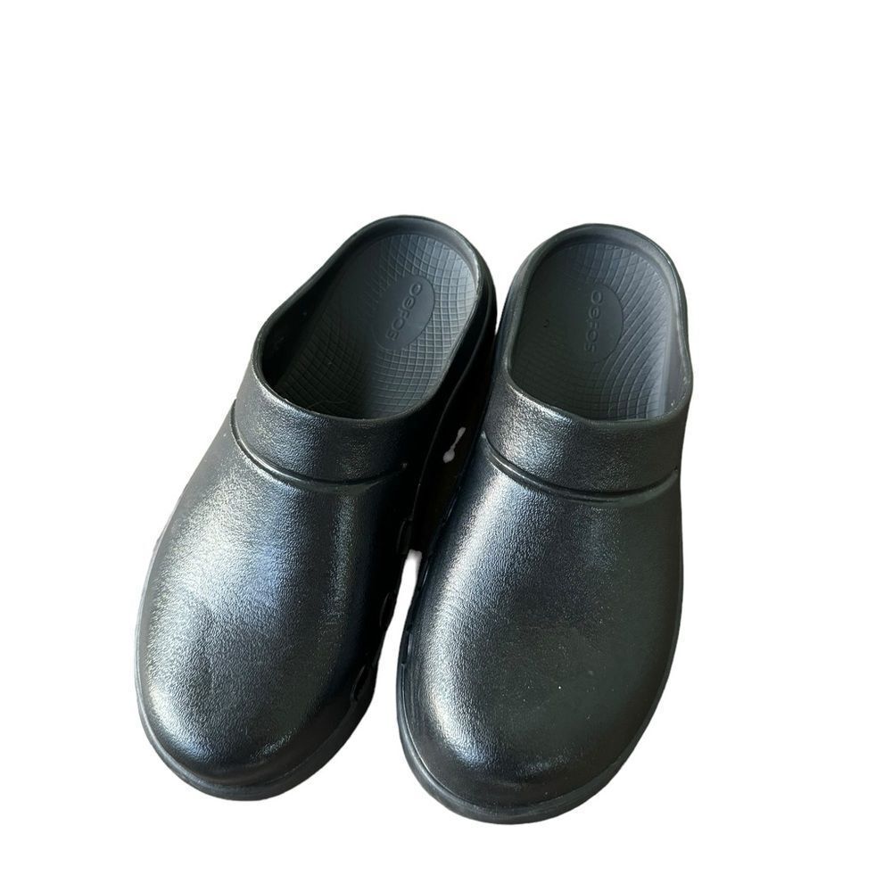 OOFOS Black Foam Clogs Mule Shoes